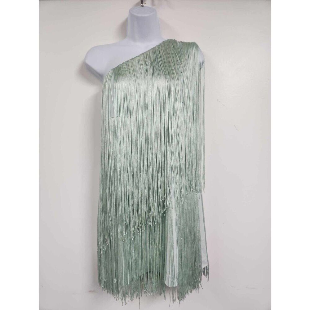 NWT Anthropologie Hutch One-Shoulder Fringed Mini Dress Size Xs - Picture 5 of 10